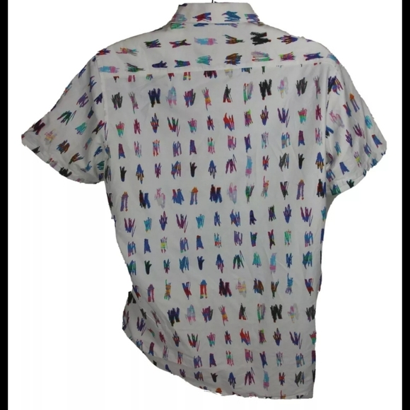 Robert Graham Button up short sleeve Colorful Sz L - Picture 4 of 7